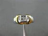 ESTATE .36CT PRINCESS CUT DIAMOND 14KT WHITE & YELLOW GOLD INVISIBLE RING #16941