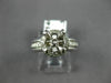 ESTATE WIDE .35CT DIAMOND 14KT WHITE GOLD HALO SEMI MOUNT ENGAGEMENT RING #19870