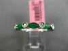 ESTATE .90CT DIAMOND & AAA EMERALD 18K WHITE GOLD SEMI ETERNITY ANNIVERSARY RING
