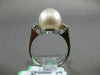 ESTATE .16CT DIAMOND & AAA SOUTH SEA PEARL 18KT WHITE GOLD 3D ENGAGEMENT RING
