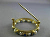 ANTIQUE LARGE .80CT AAA SAPPHIRE & SOUTH SEA PEARL 14K YELLOW GOLD 3D PIN BROOCH
