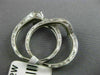 ESTATE WIDE .50CT DIAMOND 14K WHITE GOLD 3D FILIGREE WEDDING ENGAGEMENT RING SET