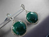 ANTIQUE MASSIVE 54.90CT FANCY DIAMOND & AGATE 14K WHITE & BLACK GOLD 3D EARRINGS