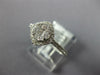 ESTATE .60CT DIAMOND 18KT WHITE GOLD CLUSTER SQUARE GEOMETRICAL FRIENDSHIP RING
