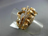 ESTATE LARGE 1.69CT DIAMOND 18KT ROSE GOLD MULTI ROW CRISS CROSS WAVE FUN RING