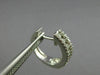 ESTATE .50CT DIAMOND 14KT WHITE GOLD 3D CLASSIC ROUND 3D ETOILE HUGGIE EARRINGS