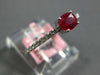 ESTATE .61CT DIAMOND & AAA RUBY 14K WHITE GOLD OVAL & ROUND FRIENDSHIP LOVE RING