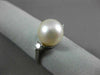 ESTATE .16CT DIAMOND & AAA SOUTH SEA PEARL 18KT WHITE GOLD 3D ENGAGEMENT RING