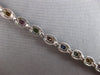 6.76CT DIAMOND & MULTI COLOR SAPPHIRE 14KT WHITE GOLD 3D CLASSIC TENNIS BRACELET