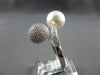 LARGE .80CT DIAMOND & AAA SOUTH SEA PEARL 18KT WHITE GOLD CRISS CROSS LOVE RING