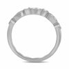 ESTATE .17CT DIAMOND 14KT WHITE GOLD ROUND & MARQUISE FILIGREE ANNIVERSARY RING