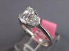 GIA 1.50CT DIAMOND 18KT WHITE GOLD 3D FLAME SHAPE & KITE 3 STONE ENGAGEMENT RING