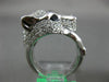 ESTATE LARGE .66CT DIAMOND & AAA DARK SAPPHIRE 18KT WHITE GOLD HAPPY TIGER RING