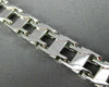 ESTATE LONG WIDE 14K WHITE GOLD HANDCRAFTED DOUBLE DESIGN ITALIAN BRACELET 22775