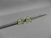 ESTATE .50CT SQUARE PRINCESS DIAMOND 14KT YELLOW GOLD STUD EARRINGS 5mm #14262
