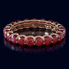 ESTATE 3.10CT AAA RUBY 14K ROSE GOLD CLASSIC SHARED PRONG ETERNITY FUN LOVE RING