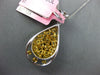 2.64CT WHITE & FANCY YELLOW DIAMOND 18K 2 TONE GOLD 3D CLUSTER TEAR DROP PENDANT