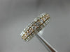 ESTATE .81CT DIAMOND 14K WHITE & ROSE GOLD 3D THREE ROW WEDDING ANNIVERSARY RING