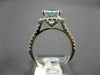 ESTATE LARGE 2.50CT DIAMOND & AAA AQUAMARINE 14KT WHITE GOLD 3D ENGAGEMENT RING