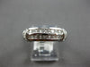 WIDE .70CT DIAMOND 14KT WHITE GOLD ROUND 2 ROW CHANNEL WEDDING ANNIVERSARY RING