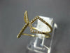 ESTATE WIDE .20CT DIAMOND 14KT YELLOW GOLD 3D CLASSIC TRIANGULAR FUN RING