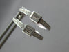 .31CT DIAMOND 14KT WHITE GOLD 3D CLASSIC ROUND & BAGUETTE HOOP HANGING EARRINGS
