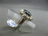 ESTATE LARGE 5.10CT DIAMOND & AAA SAPPHIRE 14KT WHITE GOLD OVAL CLUSTER RING