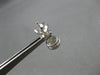 ESTATE .58CT DIAMOND 18K WHITE GOLD ROUND CLUSTER FLOWER TEAR DROP STUD EARRINGS