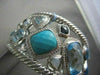 ANTIQUE WIDE 56.4CT DIAMOND & MULTI GEM 14KT WHITE GOLD BANGLE ONE OF A KIND!!!!