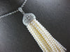 EXTRA LARGE & LONG 2CT DIAMOND & AAA SOUTH SEA PEARL 18K WHITE GOLD FUN NECKLACE