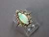 ESTATE .50CT DIAMOND & AAA OPAL 14KT WHITE GOLD MARQUISE & ROUND FUN RING #27557