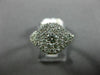 ESTATE WIDE 1.18CT ROUND DIAMOND 18KT WHITE GOLD 3D CLUSTER PAVE ENGAGEMENT RING