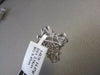 ESTATE LARGE SQUARE 3.01CT DIAMOND PRINCESS CUT 14KT WHITE GOLD CLIP EARRINGS