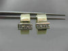 ESTATE WIDE .30CT DIAMOND 14K WHITE & YELLOW GOLD 3 STONE HUGGIE EARRINGS #1857