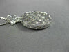 ANTIQUE 1.15CT DIAMOND 14K WHITE GOLD CROSS 3D CIRCULAR STAR BURST PENDANT 17742
