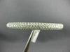 WIDE 4.99CT DIAMOND 18KT WHITE GOLD 3D MULTI ROW SEMI ETERNITY BANGLE BRACELET