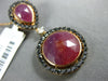 7.73CT BLACK DIAMOND & AAA SLICED RUBY 18KT ROSE GOLD CIRCULAR TEAR DROP PENDANT