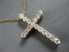 ESTATE LARGE .70CT DIAMOND 14K YELLOW GOLD CLASSIC CROSS FLOATING PENDANT #27658