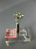 ESTATE .60CT DIAMOND 18KT WHITE GOLD 3D ROUND FOUR LEAF CLOVER FLOWER LOVE RING