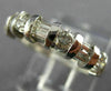 ESTATE WIDE .56CT ROUND & BAGUETTE DIAMOND 14K WHITE GOLD ANNIVERSARY RING 22509