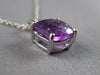 2.07CT DIAMOND & AAA AMETHYST 14KT WHITE GOLD 3D SQUARE & ROUND FLOATING PENDANT