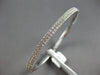 WIDE 3.73 CT DIAMOND 14KT WHITE GOLD 2 ROW ETERNITY CUFF TENNIS BANGLE BRACELET