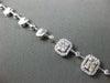 WIDE 6.37CT DIAMOND 18KT WHITE GOLD 3D ROUND & BAGUETTE LARIAT TENNIS NECKLACE