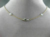 ESTATE 1.10CT DIAMOND 14KT WHITE & ROSE GOLD BY THE YARD NECKLACE 18" LONG 21743