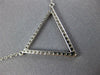 ESTATE .32CT DIAMOND 18KT WHITE GOLD 3D CLASSIC OPEN TRIANGLE FUN NECKLACE