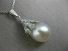 ESTATE .45CT DIAMOND & AAA SOUTH SEA PEARL 18KT WHITE GOLD FLOWER PENDANT #26205