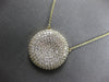 ESTATE LARGE 1.79CT DIAMOND 14KT YELLOW GOLD ROUND PAVE CIRCULAR LOVE NECKLACE