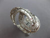 ESTATE EXTRA LARGE 1.56CT DIAMOND 14K WHITE GOLD ROUND & BAGUETTE LOVE KNOT RING