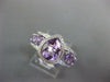LARGE 2.49CT DIAMOND & AAA AMETHYST 14KT WHITE GOLD PEAR SHAPE & ROUND FUN RING