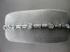 ANTIQUE 1.55CT DIAMOND 14KT WHITE GOLD BEZEL LINK TENNIS BRACELET 7.25 INCH #116